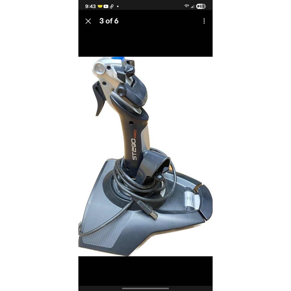 Saitek ST290 Pro 5 Button Joystick & Throttle Flight Stick Simulator #saitek